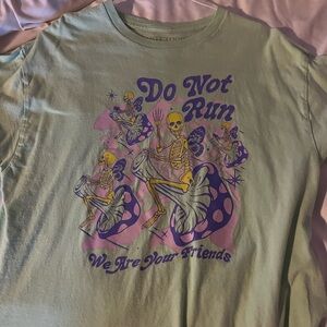 Hot Topic Green Graphic Tee Hippie Alternative